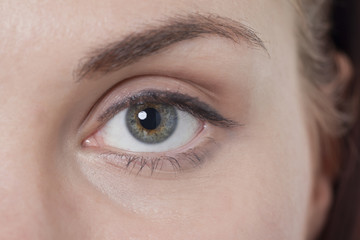 gray eye of a woman