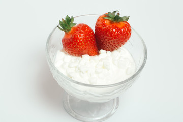 Strawberry with cottage cheese