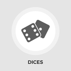 Dices vector flat icon