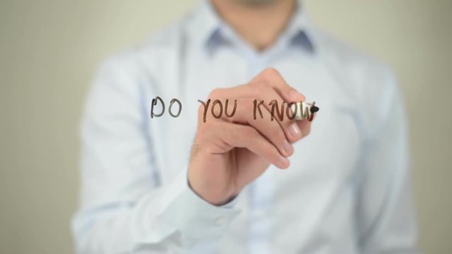 Do You Know Your Customer Right ? man writing on transparent screen