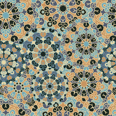 Seamless pattern with ethnic pattern. 
