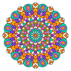 Round colored mandala