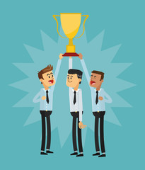 Winner design. Success icon. Colorful illustration