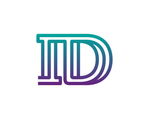 ID lines letter logo