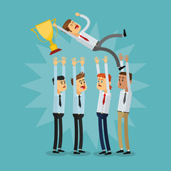 Winner design. Success icon. Colorful illustration