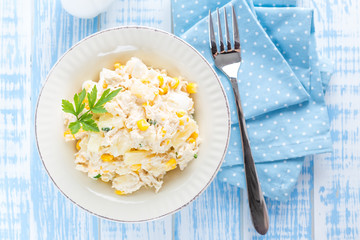 chicken salad,meat salad