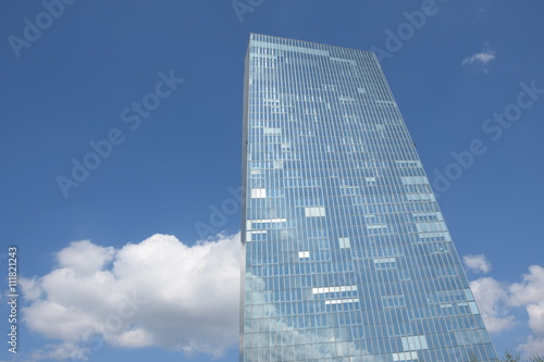 Fototapete Frankfurt Main Ezb Europaische Zentralbank Skyline Stadt Grossstadt Hochhaus Wolkenkratzer Architektur Bauindustrie Bank Europa Eu Zentralbank Fotolyse