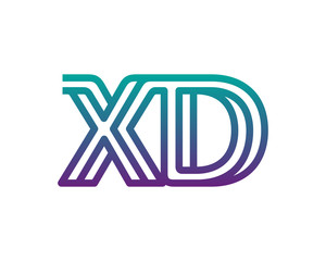 XD lines letter logo