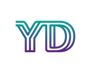 YD lines letter logo