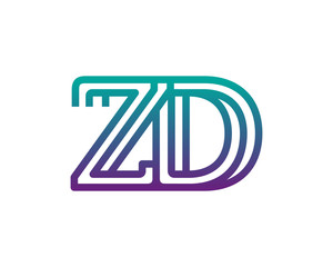 ZD lines letter logo