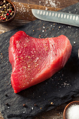 Raw Organic Pink Tuna Steak