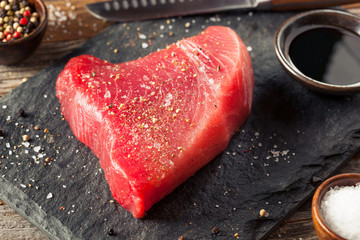 Raw Organic Pink Tuna Steak