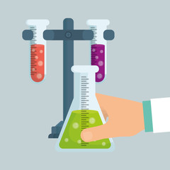 Science design. Research concept. Chemistry illustration