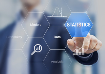 Concept about statistics, data, models and analysis - obrazy, fototapety, plakaty