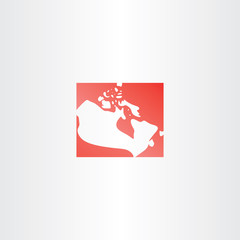 canada logo map icon vector