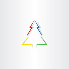 colorful christmas tree icon vector design symbol