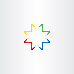 colorful gradient star vector icon logo symbol element