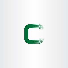 green c letter logotype sign vector