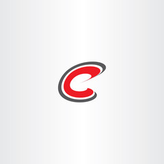 letter c red sign symbol vector icon logotype