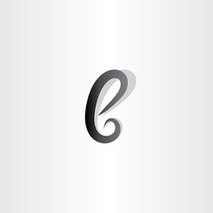 Fototapeta premium small black logo icon letter b vector sign symbol