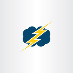 storm thunder cloud icon vector symbol