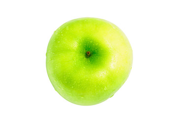 Wet green apple