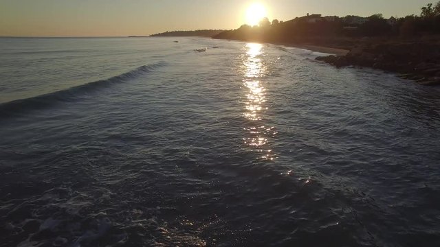 Beach in Sicily from a drone