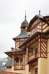Fragment of building Stary Smokovec. Slovakia