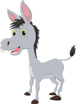happy donkey cartoon