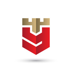 Abstract Letter Y with Castle Logo