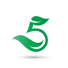 Five Green Leaf Logo