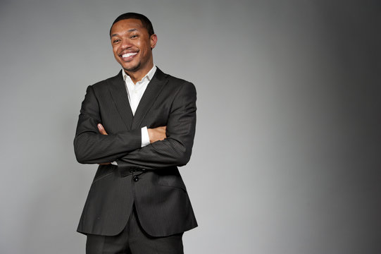 Happy Black Male In A Suit