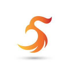 Obraz premium Abstract Eagle Shape Logo