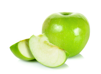 Green apple isolated on the white background