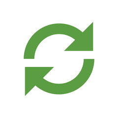 recycling icon, ecology green icons set on white background