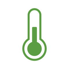 thermometer, ecology green icons set on white background