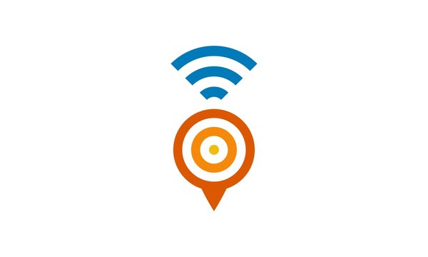 location signal icon logo