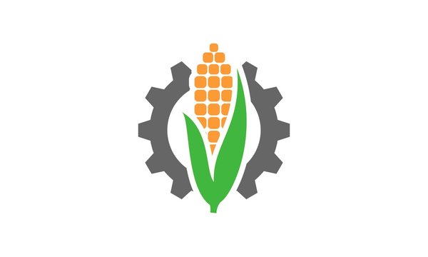 corn industry and agriculture logo