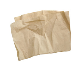 brown napkins isolate on white (clipping path)