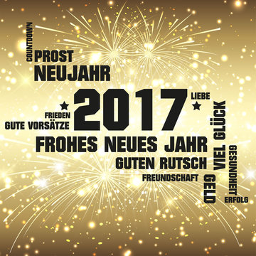 2017 Frohes Neues Jahr Silvester Vektor