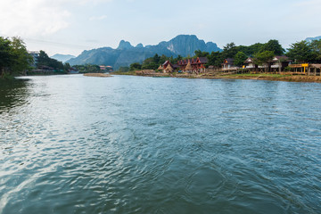 beautiful landscape of Vang Vieng,Laos