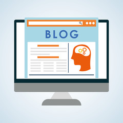 Blog design. Social media concept. online illustration
