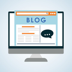 Blog design. Social media concept. online illustration