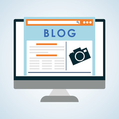 Blog design. Social media concept. online illustration