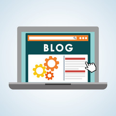 Blog design. Social media concept. online illustration