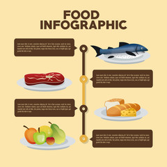 Food design. Infographic icon. Colorful illustration