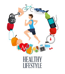 Healthy lifestyle design. bodycare icon.  Colorful illustration