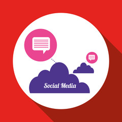 Social media design. media icon. communication concept, 