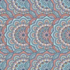 Ethnic floral seamless pattern