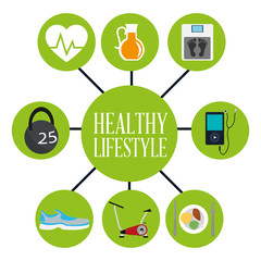 Healthy lifestyle design. bodycare icon.  Colorful illustration